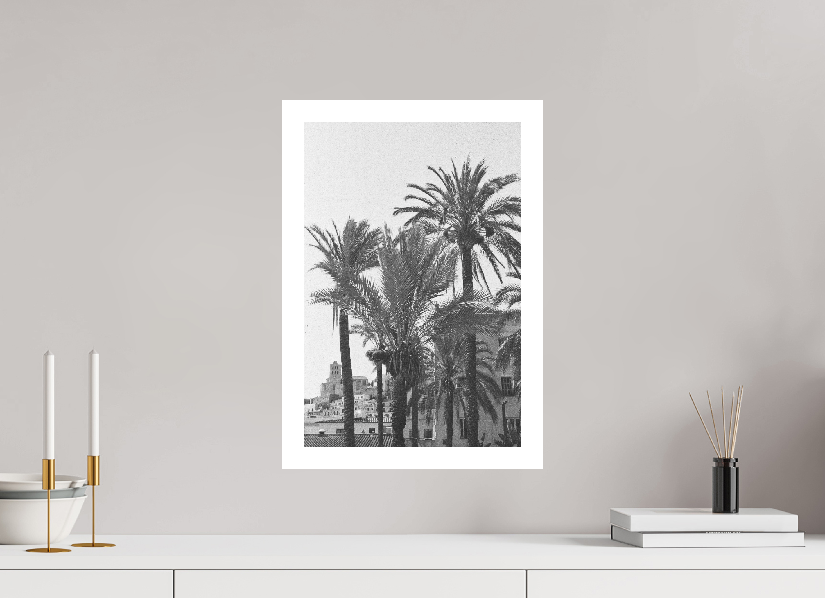 ibiza palms on old film