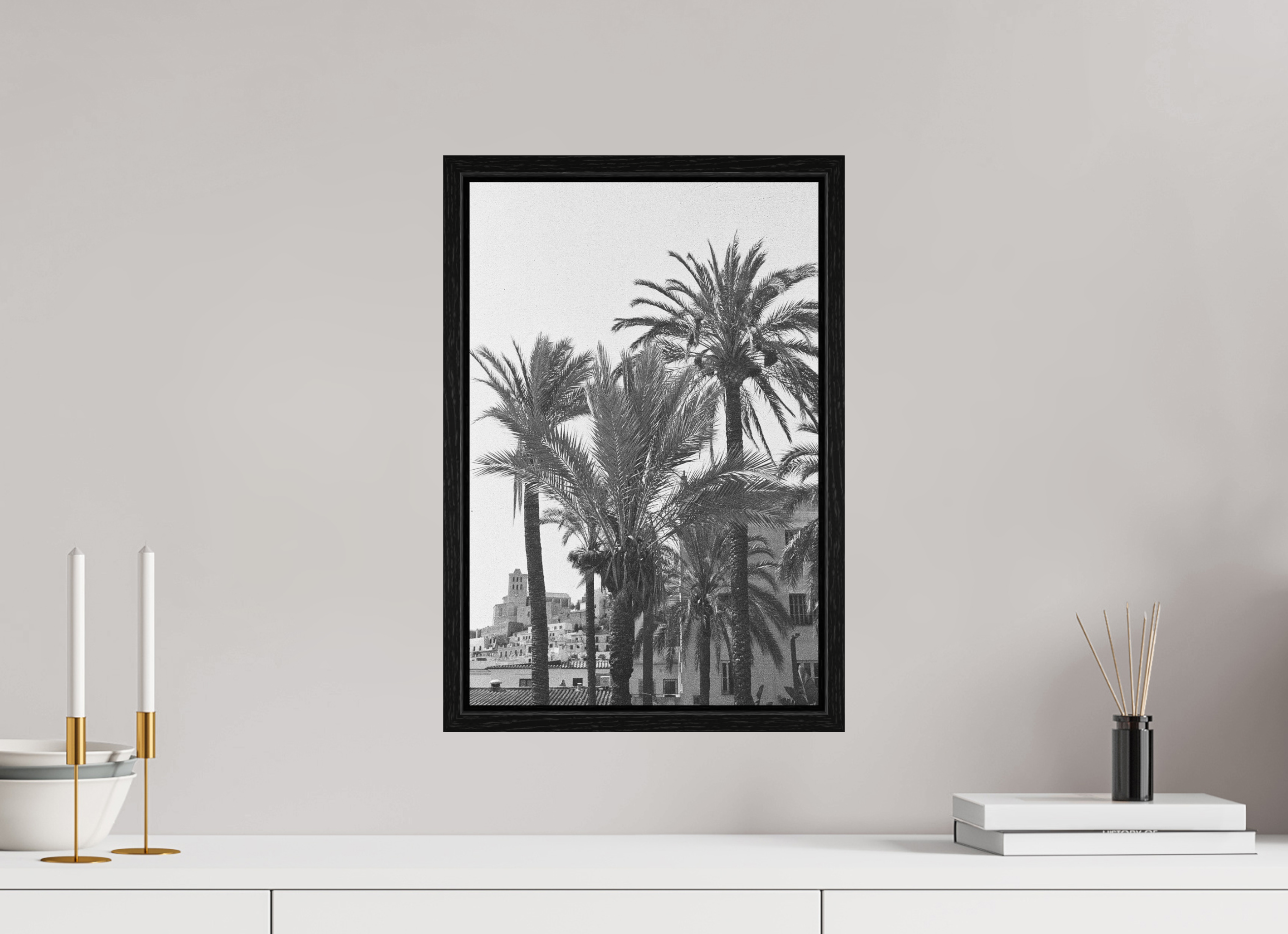 ibiza palms on old film