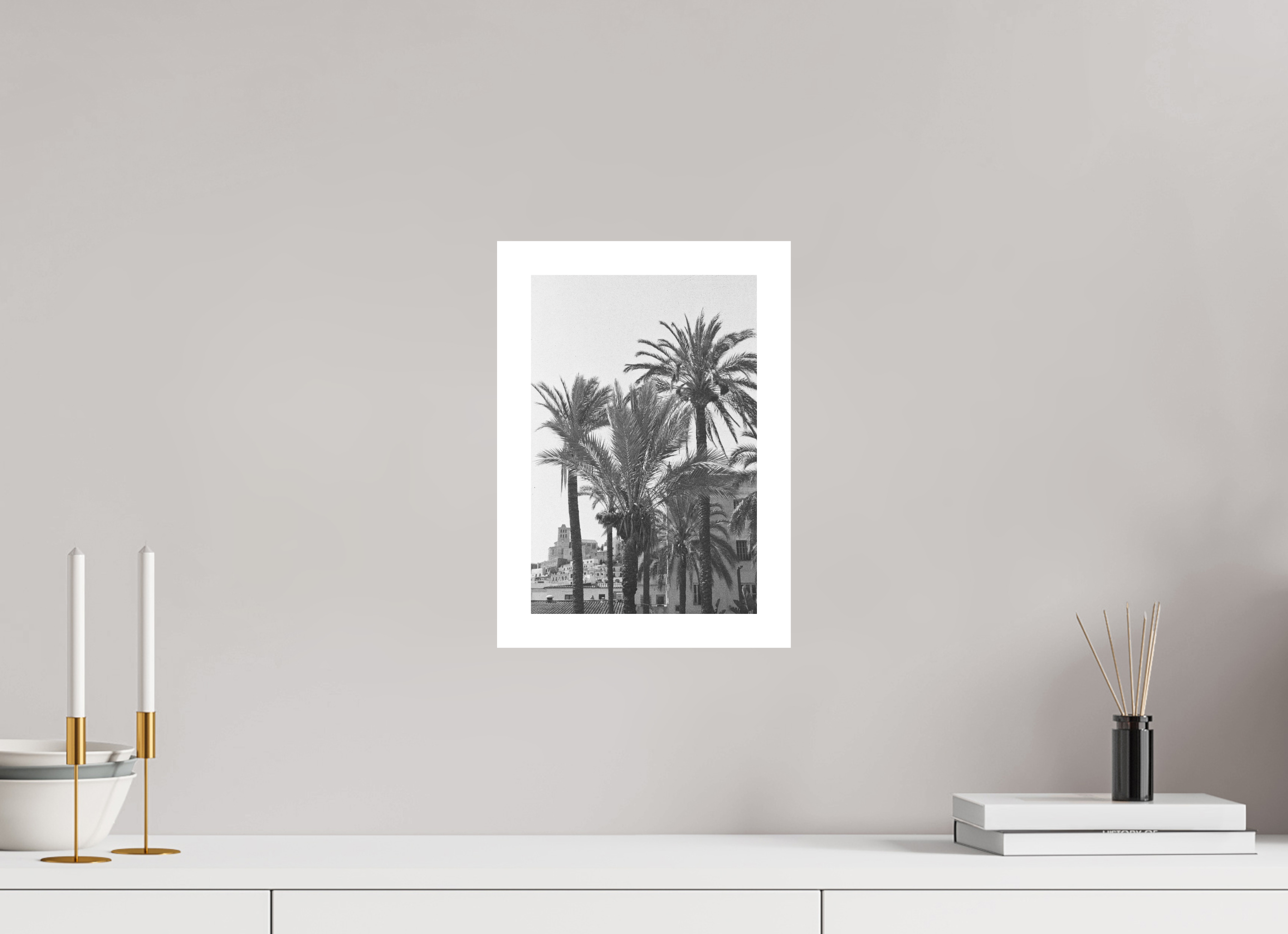 ibiza palms on old film