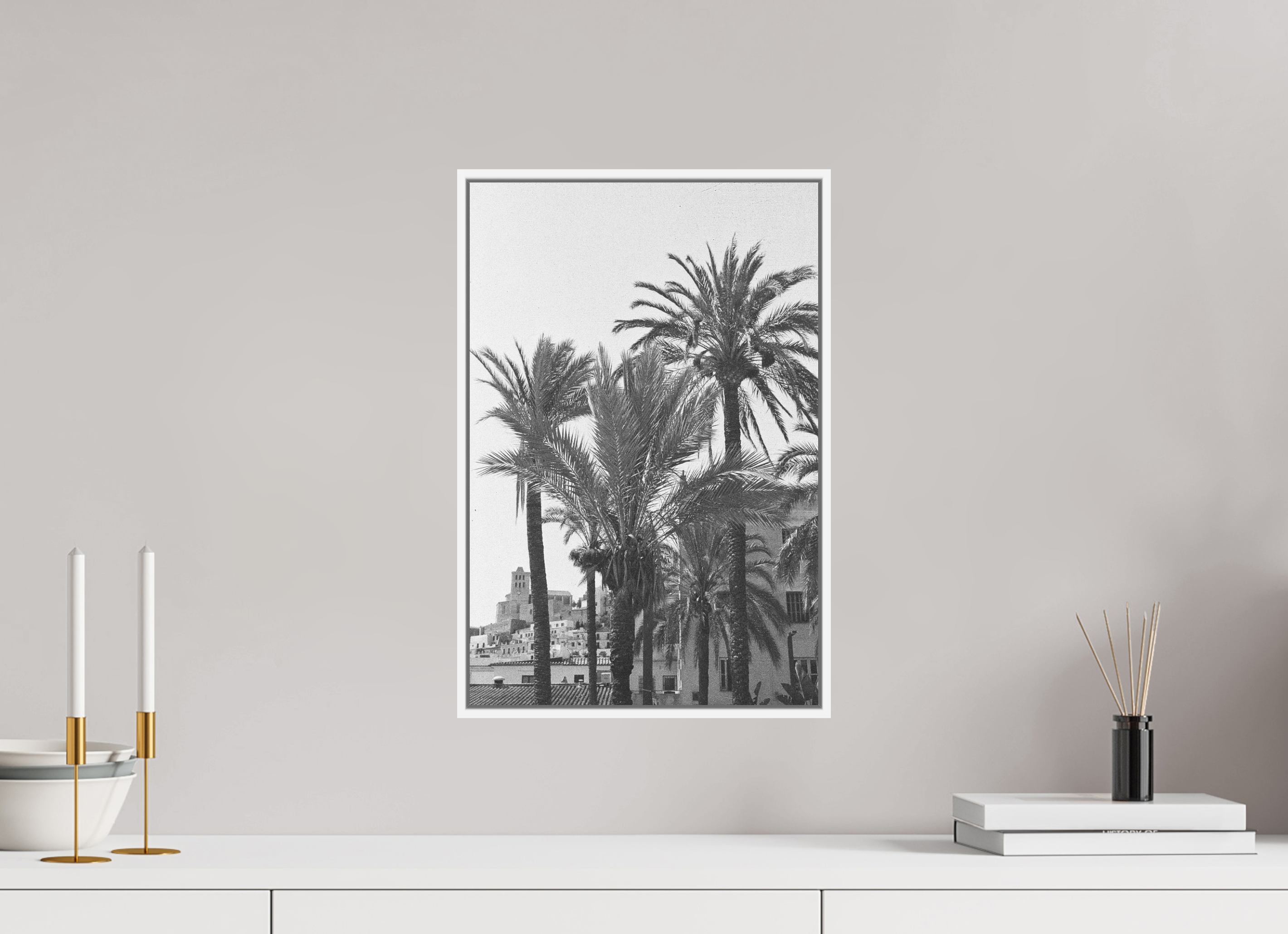 ibiza palms on old film